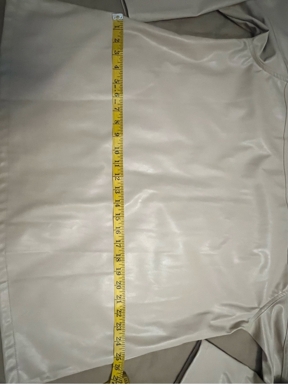 Cream Faux Leather Button Front Shirt Jacket - Picture 6 of 10